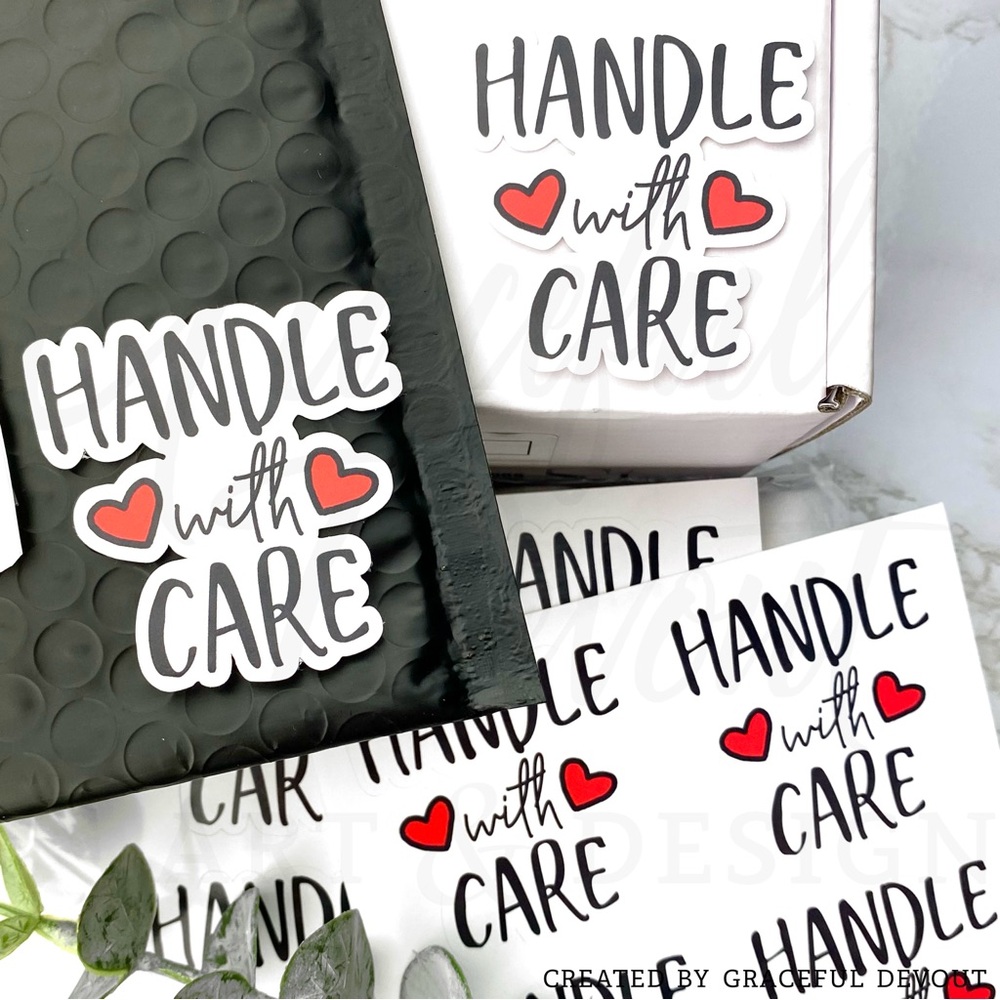 Handle with care - 2" (inches) (48ct.) Stickers - Picture 5 of 5